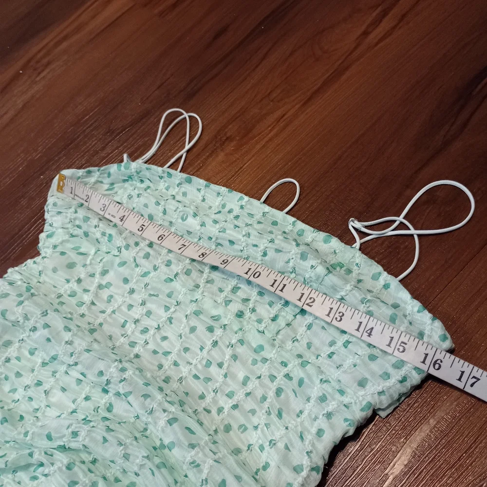For Love And Lemons Drea Scrunchie Dot Mini Dress